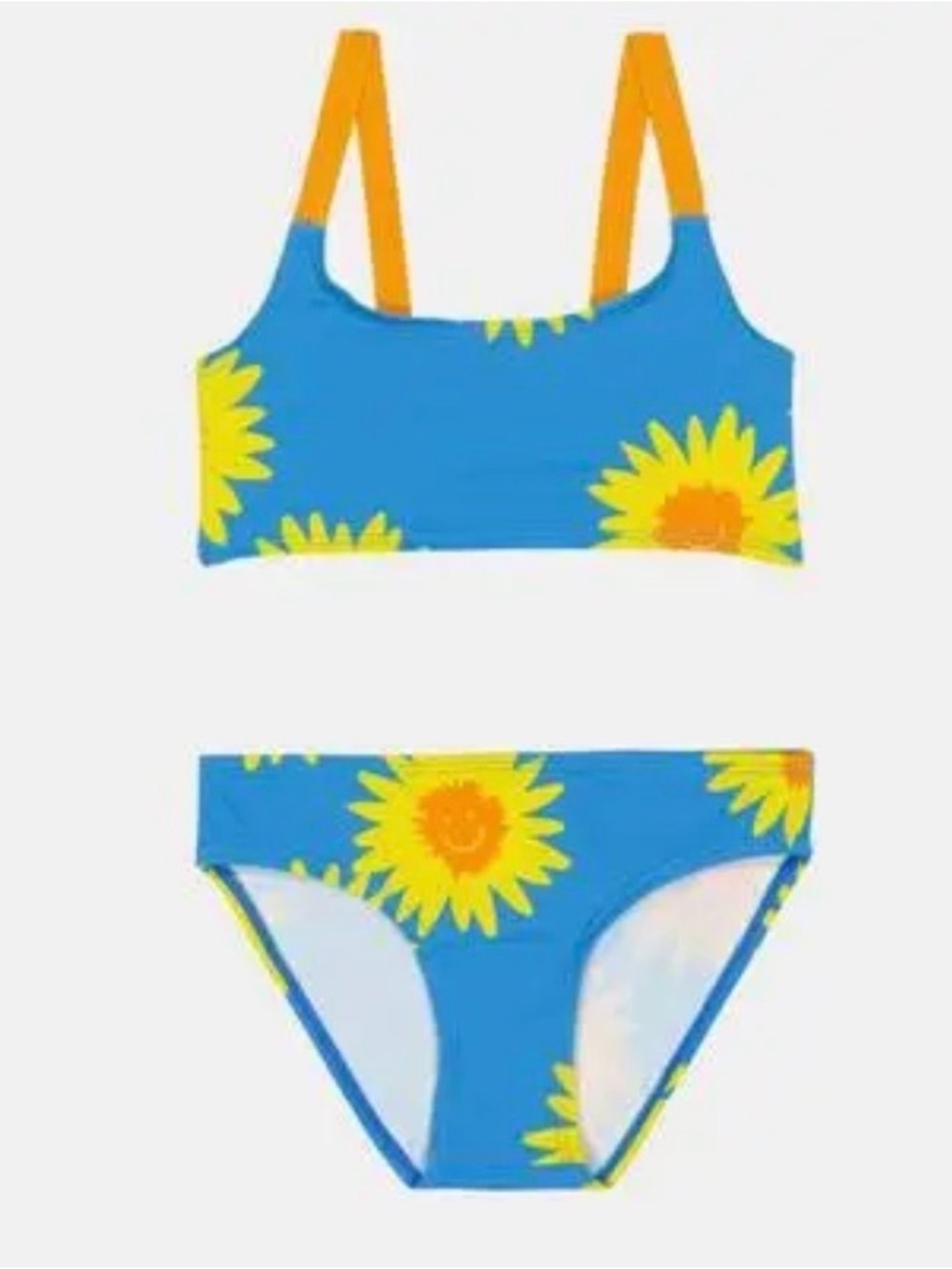 Stella McCartney Blue & Yellow Sunflower Girls Two-Piece Bikini